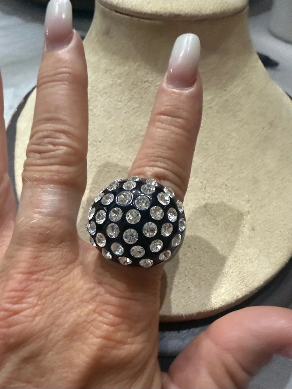 Crystal Dome Cocktail Ring!
